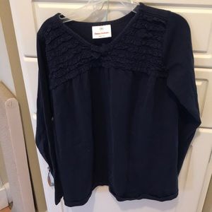 Navy Blue Hanna Andersson Long Sleeve Shirt Size 140